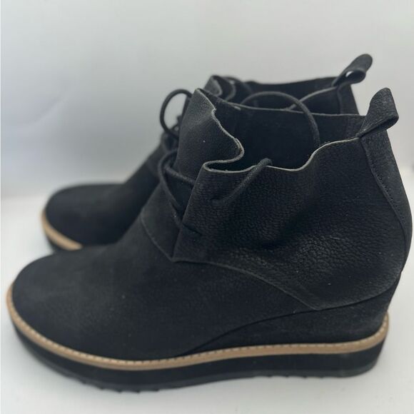 Eileen Fisher Women’s Size 8 Capa Wedge Chukka Boot In Black - Picture 3 of 9